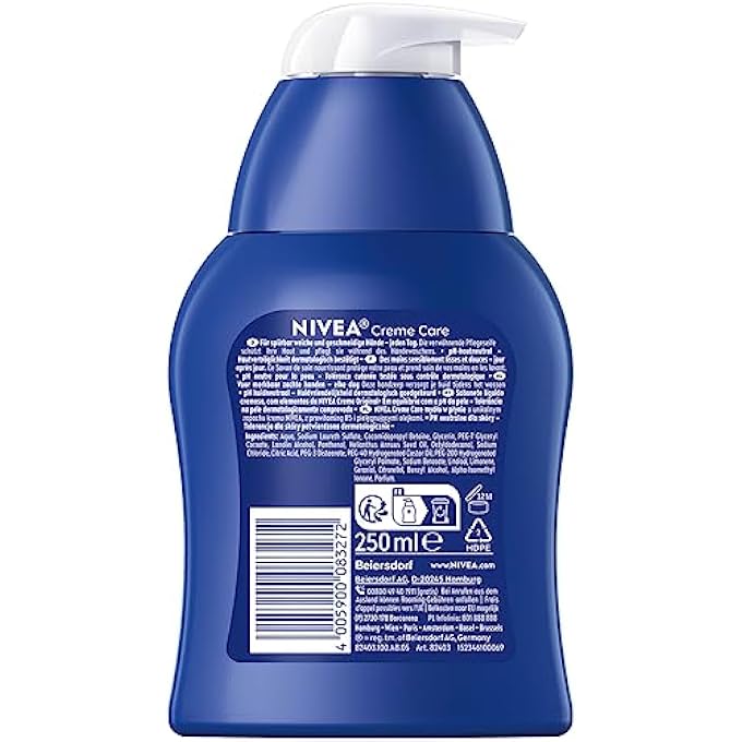 Nivea CREME CARE CARE SOAP (250 ML), MILD HAND SOAP WITH ORIGINAL FRAGRANCE FOR GENTLE CLEANSING, LIQUID SOAP NOURISHES AND PAMPERS THE SKIN WITH EXTRA CREAMY DELICATE FOAM - Image 2